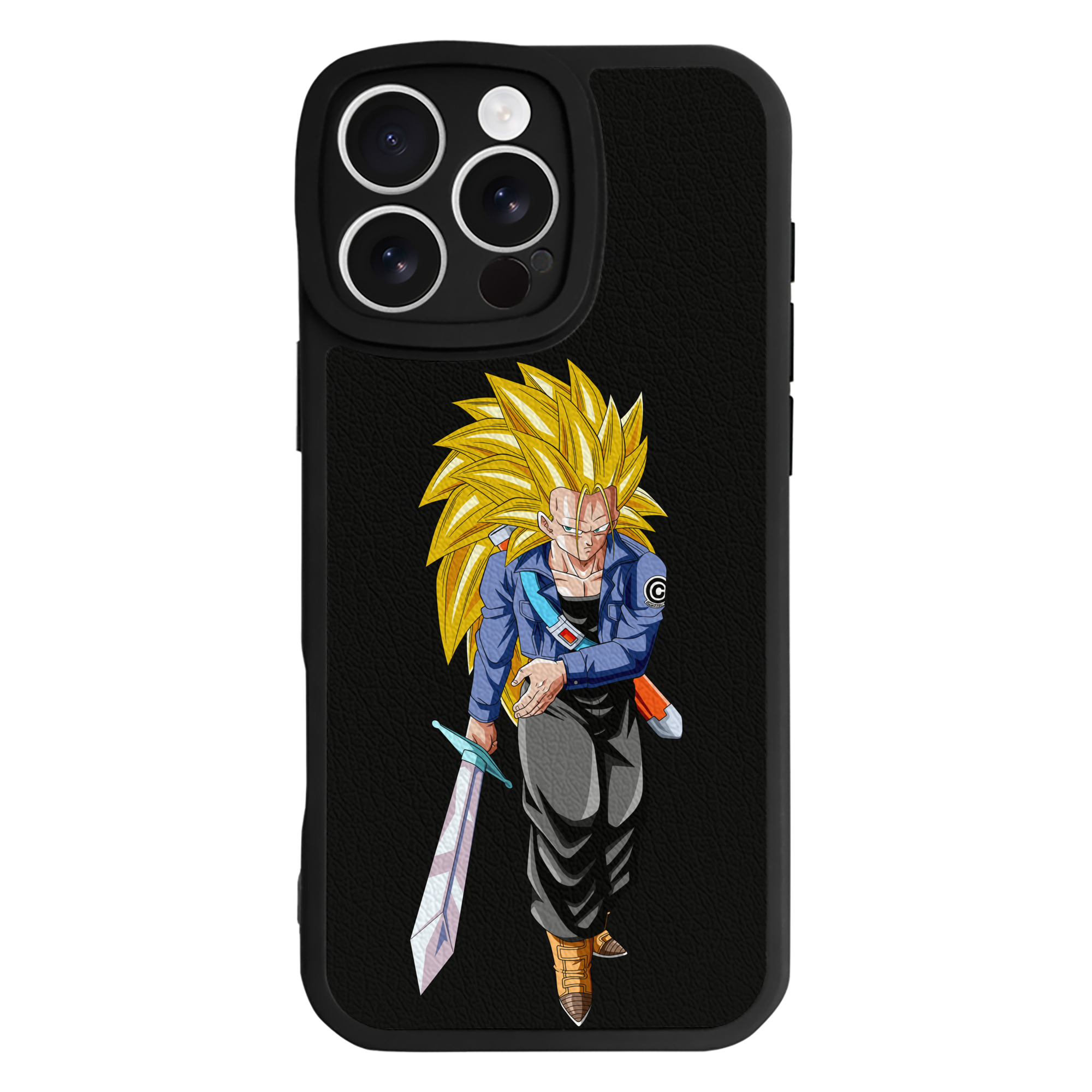 （画像用） ドラゴンボール トランクス（Torankusu）DRAGON BALL Trunks 【iPhone 16シリーズ対応】シリコンスマホケース（レザー調） 材質：シリコン